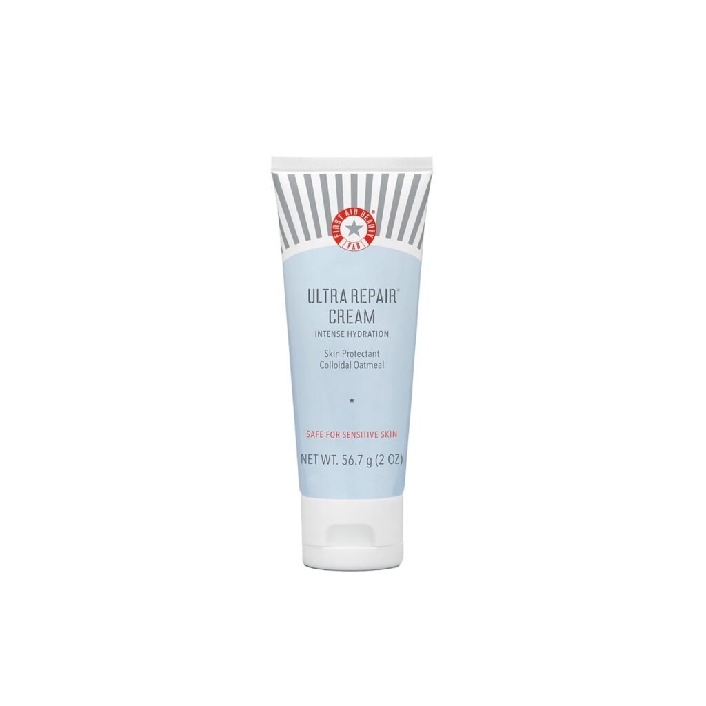 First Aid Beauty – Ultra Repair Cream, Intense Hydration Whipped Colloidal Oatmeal, Clinically Proven to Strengthen Skin Barrier in 7 Days & Helps Relieve Eczema, Luxury Face & Body Moisturizer, 2 oz