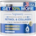 Face Moisturizer Retinol Cream For Face, Collagen Anti Aging Face Cream, Day-Night Neck Cream With Hyaluronic Acid, Wrinkle Cream For Women & Men Reduces Wrinkles, Dryness, 1.85 Fl. Oz